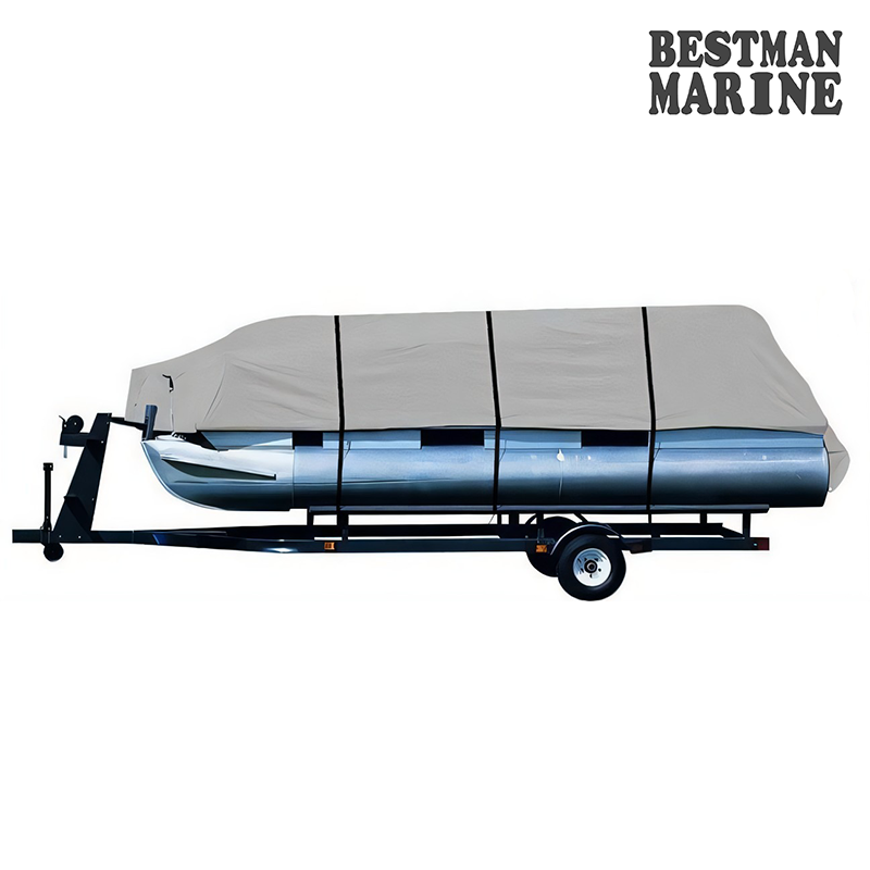 Deluxe Pontoon Boat Covers Solution Dyed Polyester 17 Foot - 28 Foot