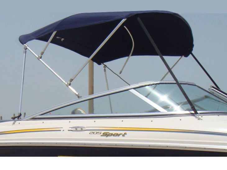 22MM Stainless Steel 3 Bow Bimini Top with Stainless steel fittings