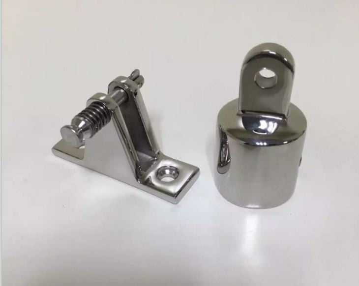 Stainless Steel Deck Mount Deck Hinge for Boat Bimini